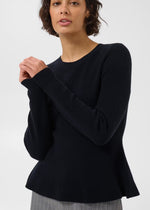 Load image into Gallery viewer, Part Two Carina Peplum Jumper Navy
