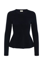 Load image into Gallery viewer, Part Two Carina Peplum Jumper Navy
