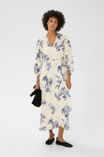 Load image into Gallery viewer, Part Two Alya Dress Blue Flowers
