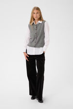 Load image into Gallery viewer, Part Two Cania Cashmere Waistcoat Grey
