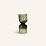 Load image into Gallery viewer, Diabolo Vase Hurricane Lantern Green Glass Small
