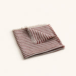 Load image into Gallery viewer, Trattini Striped Napkin Burgundy
