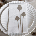 Load image into Gallery viewer, Paper Napkin Greige Poppy Seed Design Pack of 16
