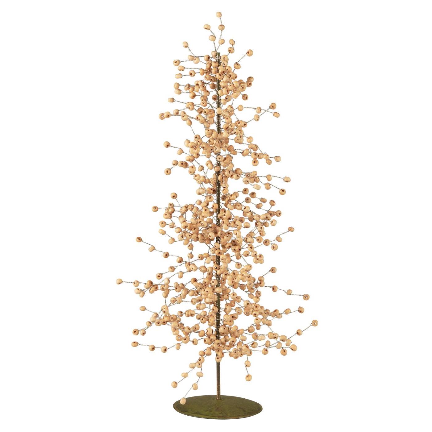 Wood and Metal Beaded Tree Standing Medium