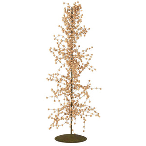 Wood and Metal Beaded Tree Standing Large