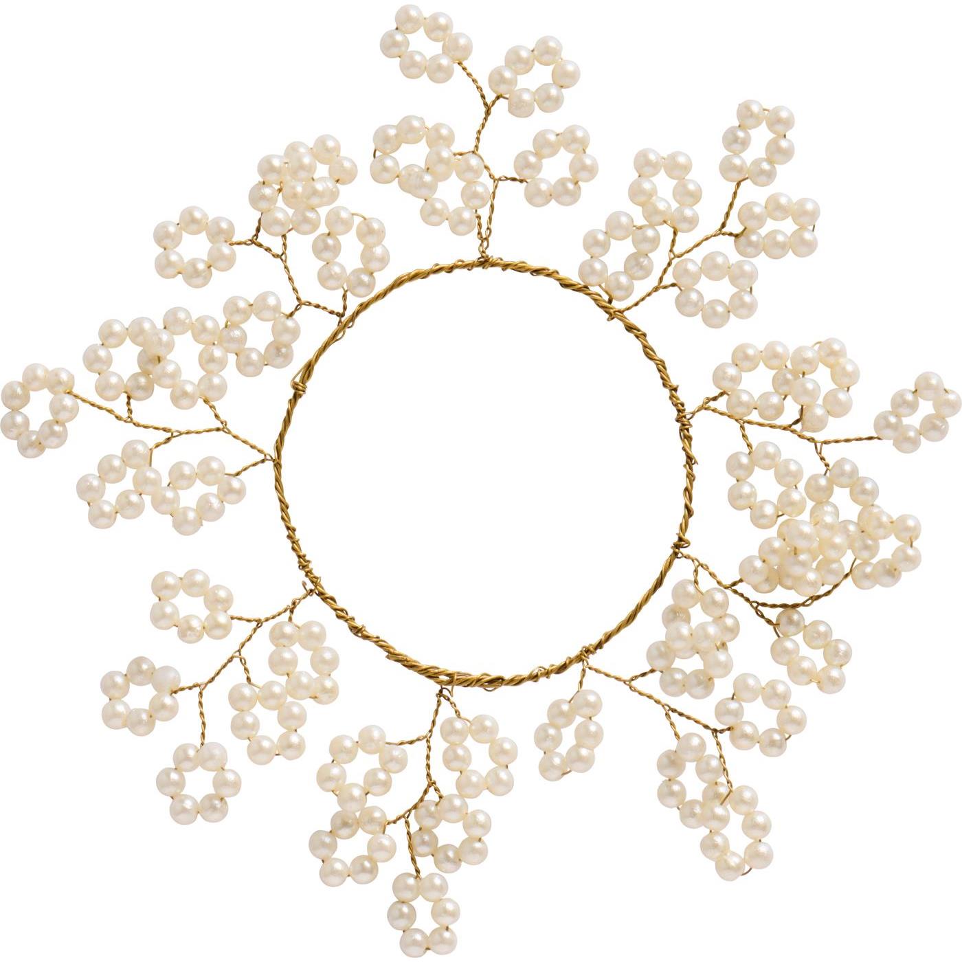 Wire and Pearl Bead Mini Wreath Napkin Ring