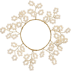 Wire and Pearl Bead Mini Wreath Napkin Ring