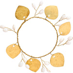 Load image into Gallery viewer, Wire and Brass Leaf Bead Mini Wreath Napkin Ring
