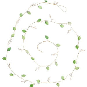 Wire String with Green Leaves