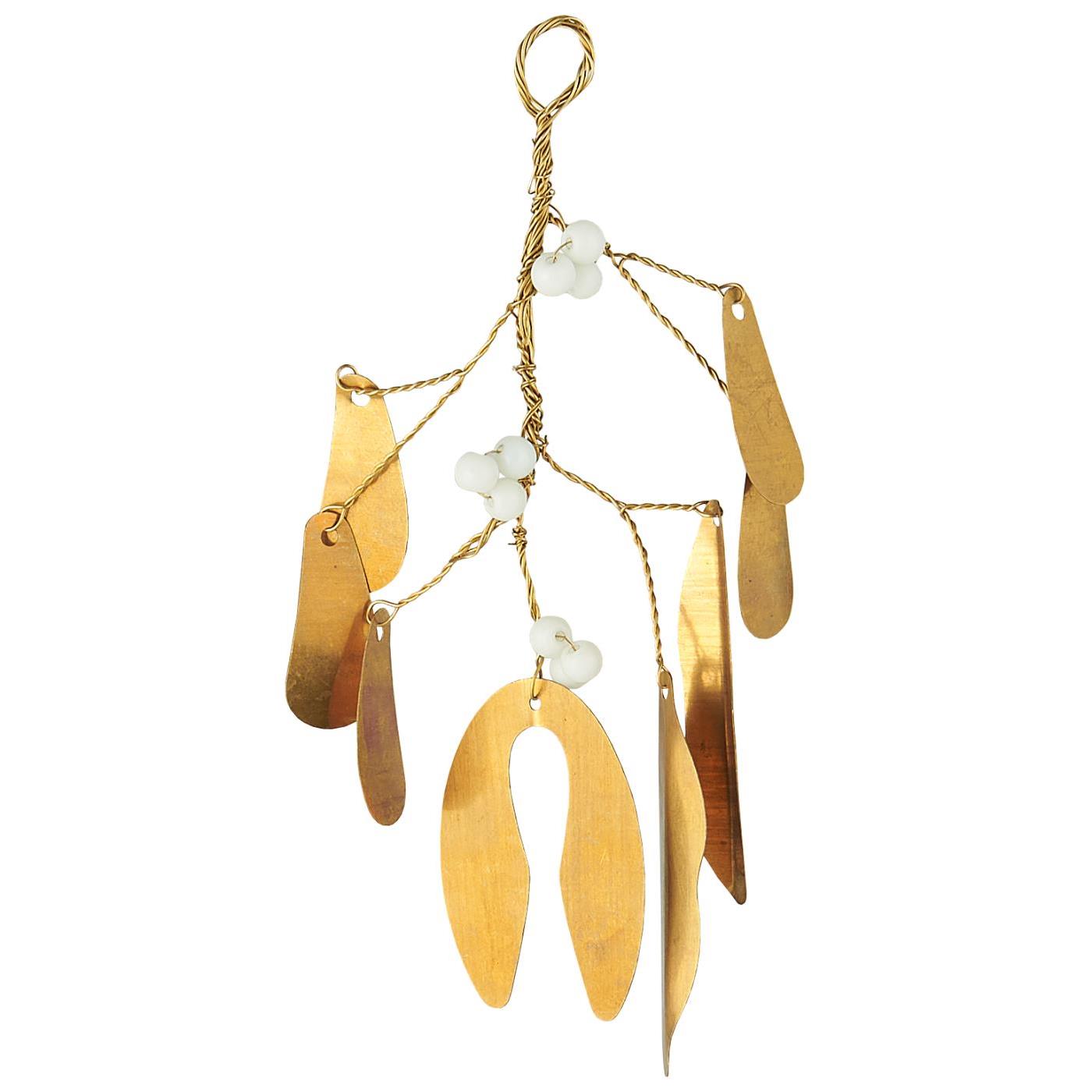 Brass Mistletoe Decoration Medium