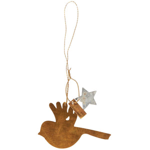 Brass Bird Decoration Gloria Long Tail