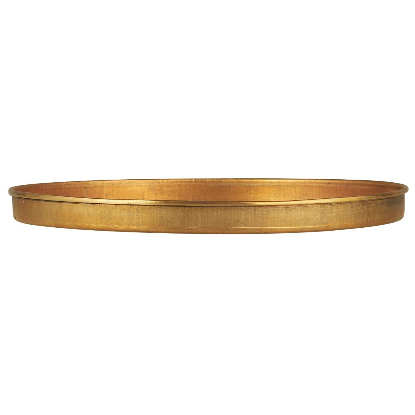 Brass Candle Tray With Edge Large