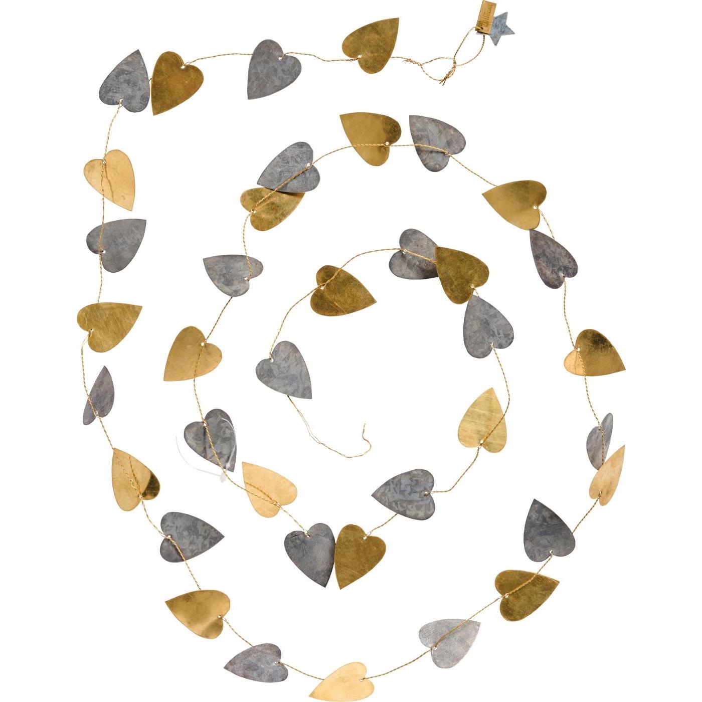Heart Brass and Metal Garland