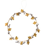 Load image into Gallery viewer, Wreath Brass with Leaf Decoration
