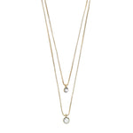 Load image into Gallery viewer, Lucia Double Layer Crystal Necklace Gold
