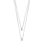 Load image into Gallery viewer, Lucia Double Layer Crystal Necklace Silver
