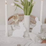 Load image into Gallery viewer, White Wooden Rabbits Set of 2
