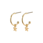 Load image into Gallery viewer, Ava Star Hoop Earrings Gold
