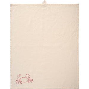 Tea Towel Summer Crab Butter Cream