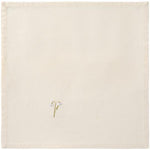 Load image into Gallery viewer, Buttercream Napkin with Snowdrop Embroidery
