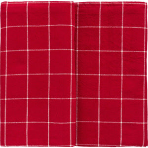 Cotton Red and White Checked Table Cloth
