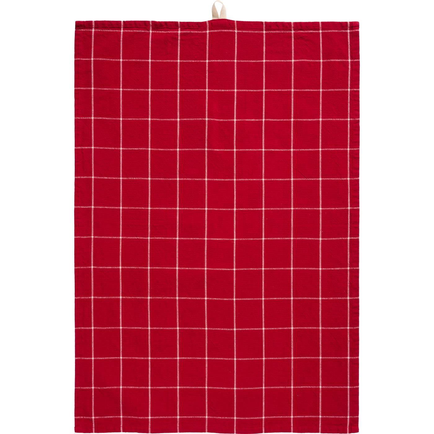 Red Check Tea Towel Cotton