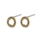 Load image into Gallery viewer, Tessa Crystal Halo Stud Earrings Gold
