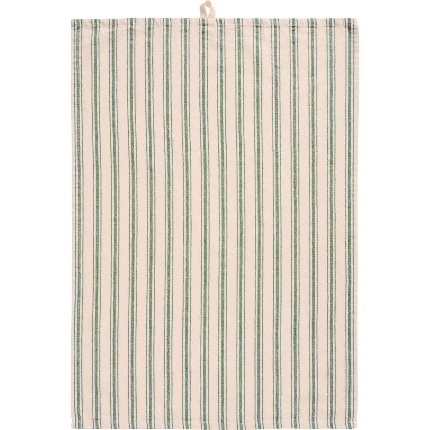 Green Stripe Tea Towel Cotton
