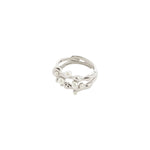 Load image into Gallery viewer, Hadley Set of Two Adjustable Rings Silver
