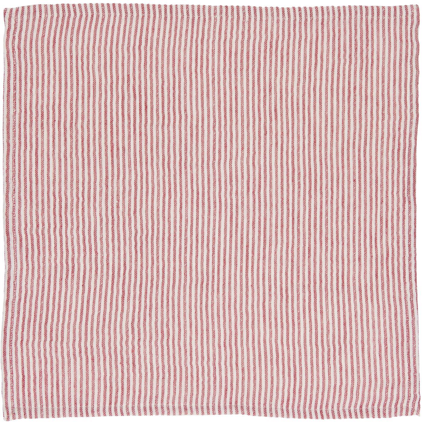 Napkin Double Weaving Red and White Stripe
