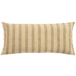 Load image into Gallery viewer, Linen Blend Green Striped Long Cushion
