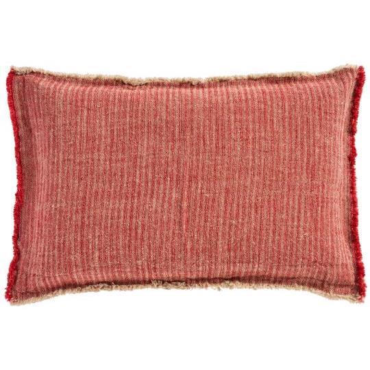 Rust Woven Cushion Striped