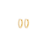 Load image into Gallery viewer, Kahlia Mini Pearl Hoop Earrings Gold
