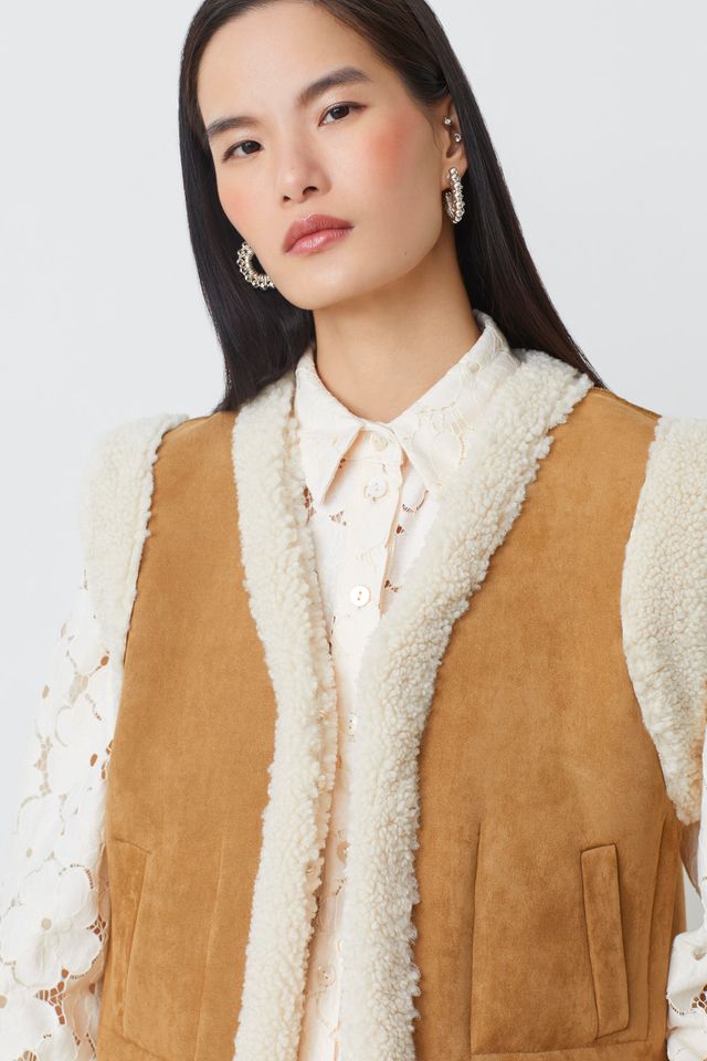 Suncoo Gilet Waistcoat Dual Brown