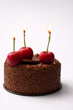 Load image into Gallery viewer, Cherry Candles Cake Toppers Handmade Soy Wax Set of 3
