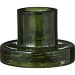 Load image into Gallery viewer, Green Glass Taper Candle Holder
