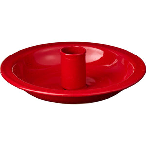Red Metal Taper Candle Holder