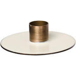 Load image into Gallery viewer, Taper Candle Holder Cream and Metal
