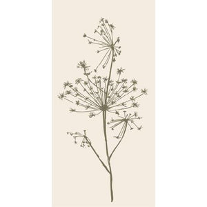 Paper Napkins Green Umbel Flower
