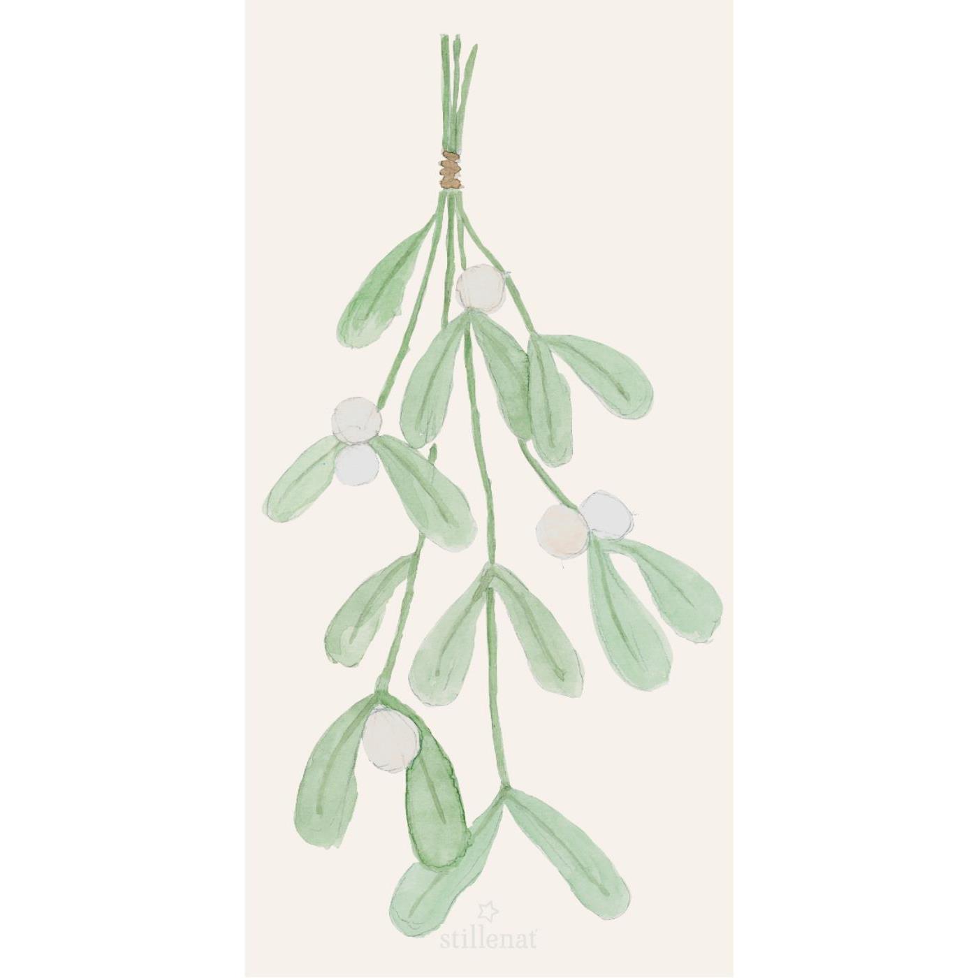 Paper Napkin Mistletoe Design 16 pack