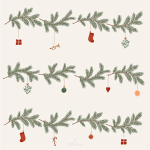 Paper Napkins Christmas Garlands Pack of 50