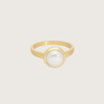 Load image into Gallery viewer, Lysar Gold Ring with Pearl
