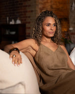 Load image into Gallery viewer, Chalk Harlow Dress Dark Tan
