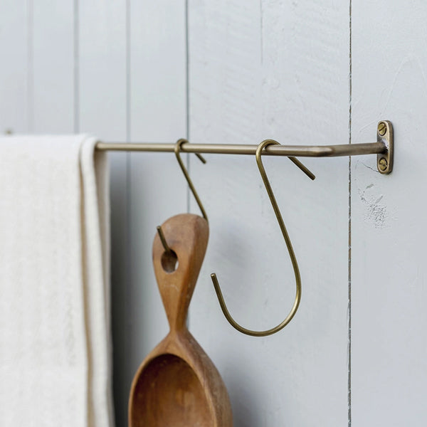 BRASS TOWEL BAR MEDIUM