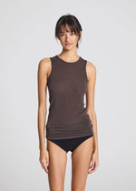 Load image into Gallery viewer, Alberte Sleeveless Wool Top Mulch Brown
