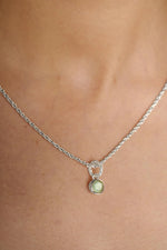 Load image into Gallery viewer, Silver Necklace with Aquamarine Pendant
