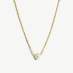 Load image into Gallery viewer, Lonely Pearl Necklace Gold
