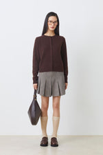 Load image into Gallery viewer, Suncoo Knitted Chocolate Cardigan Geski
