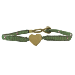 GOLD AND HEART LILA BRACELET three colours available