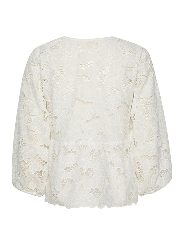 PART TWO ANIDAS WHITE EMBROIDERED BLOUSE